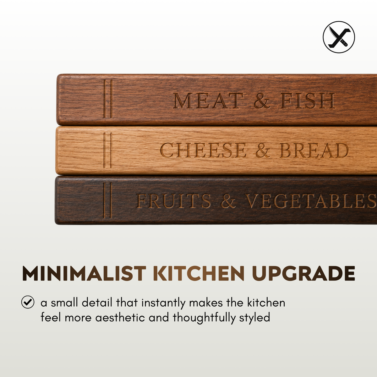 3-Piece Wooden Book-Style Cutting Board Set SharpenX