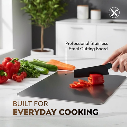 Stainless Steel Cutting Board Set for Everyday Kitchen SharpenX