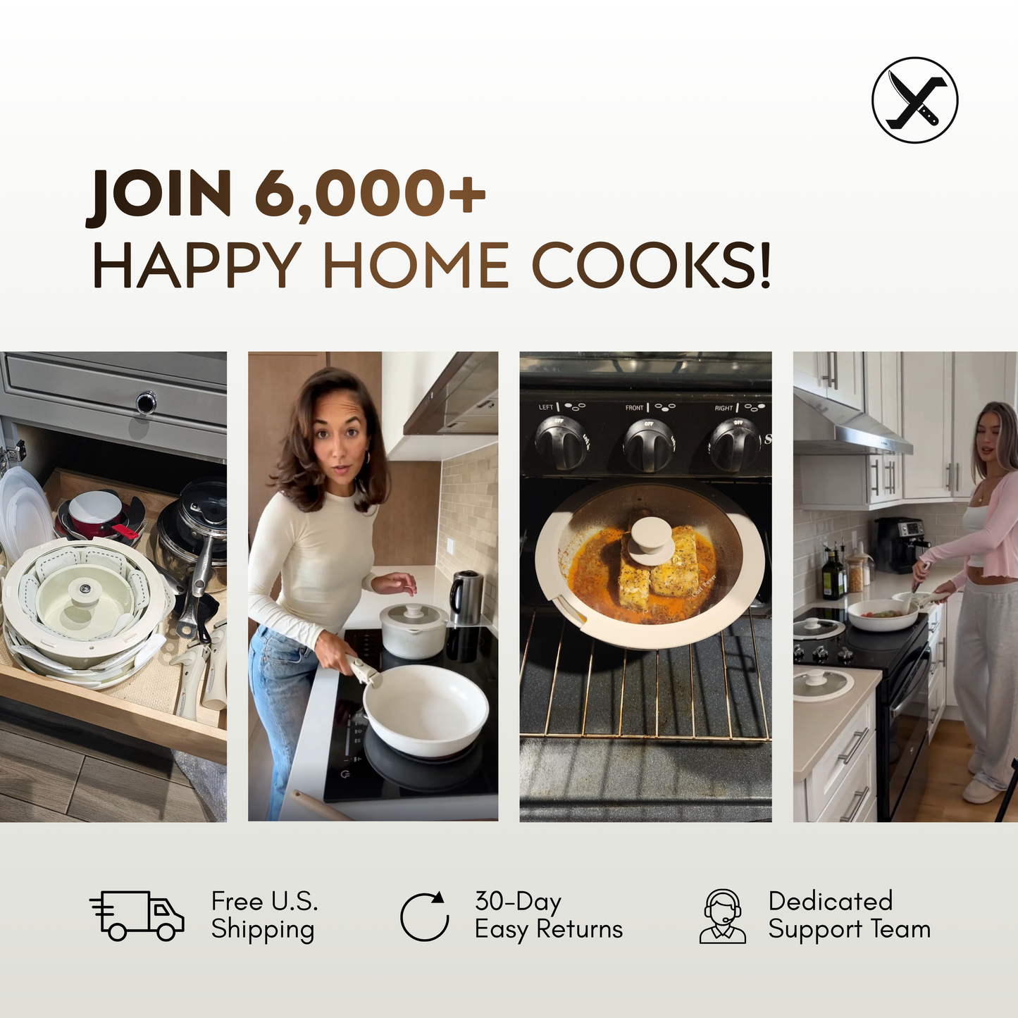 17-Piece Ceramic Non-Stick Cookware Set – Pots and Pans for Family Cooking, Induction Ready