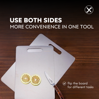Stainless Steel Cutting Board Set for Everyday Kitchen SharpenX