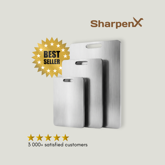 Stainless Steel Cutting Board Set for Everyday Kitchen SharpenX