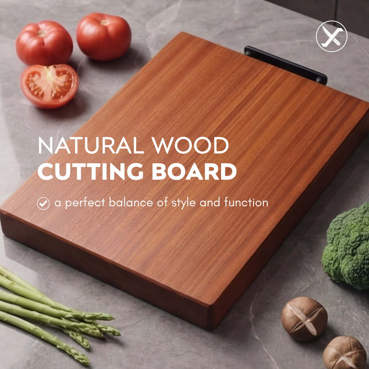 Wood Cutting Board for Everyday Kitchen Use SharpenX