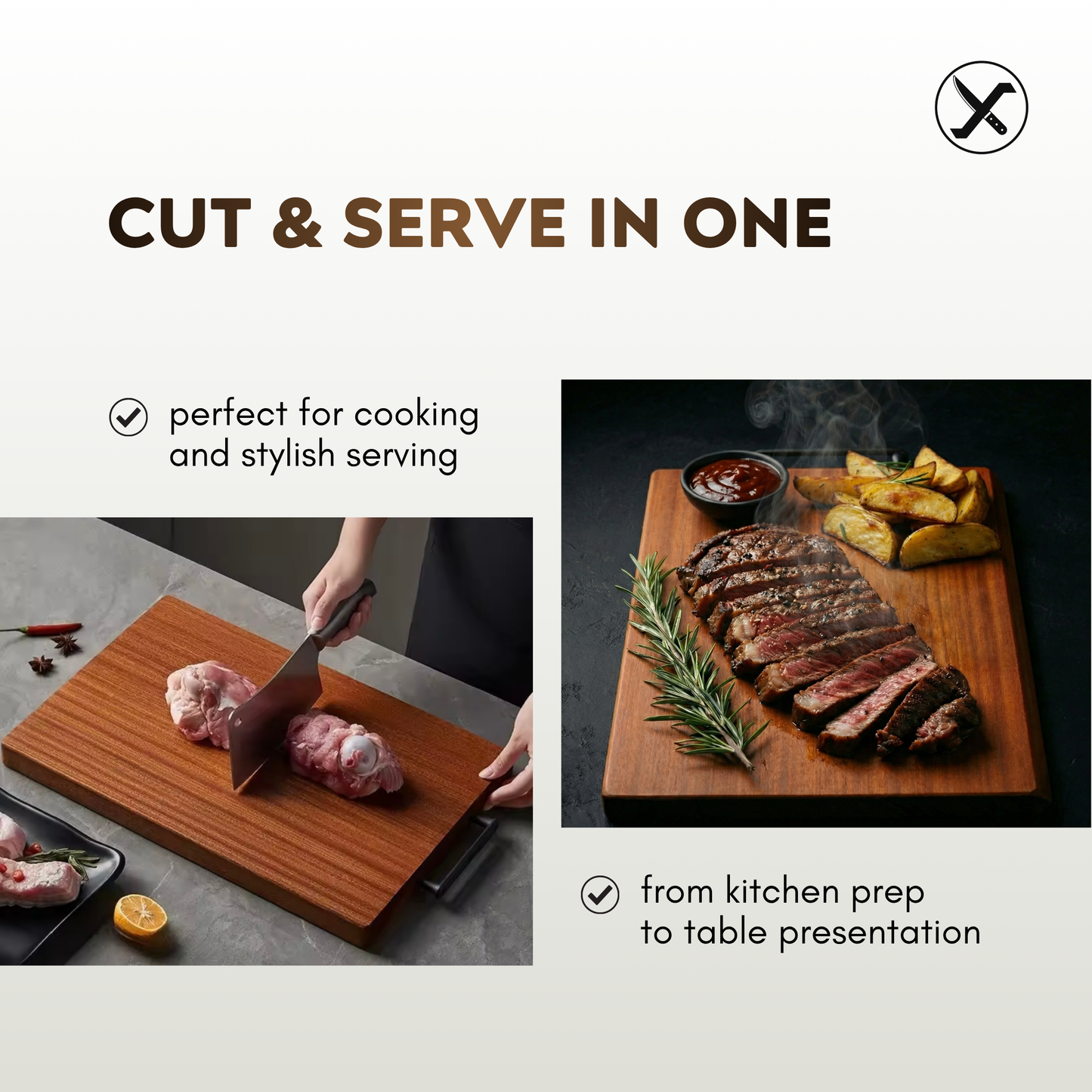 Wood Cutting Board for Everyday Kitchen Use SharpenX