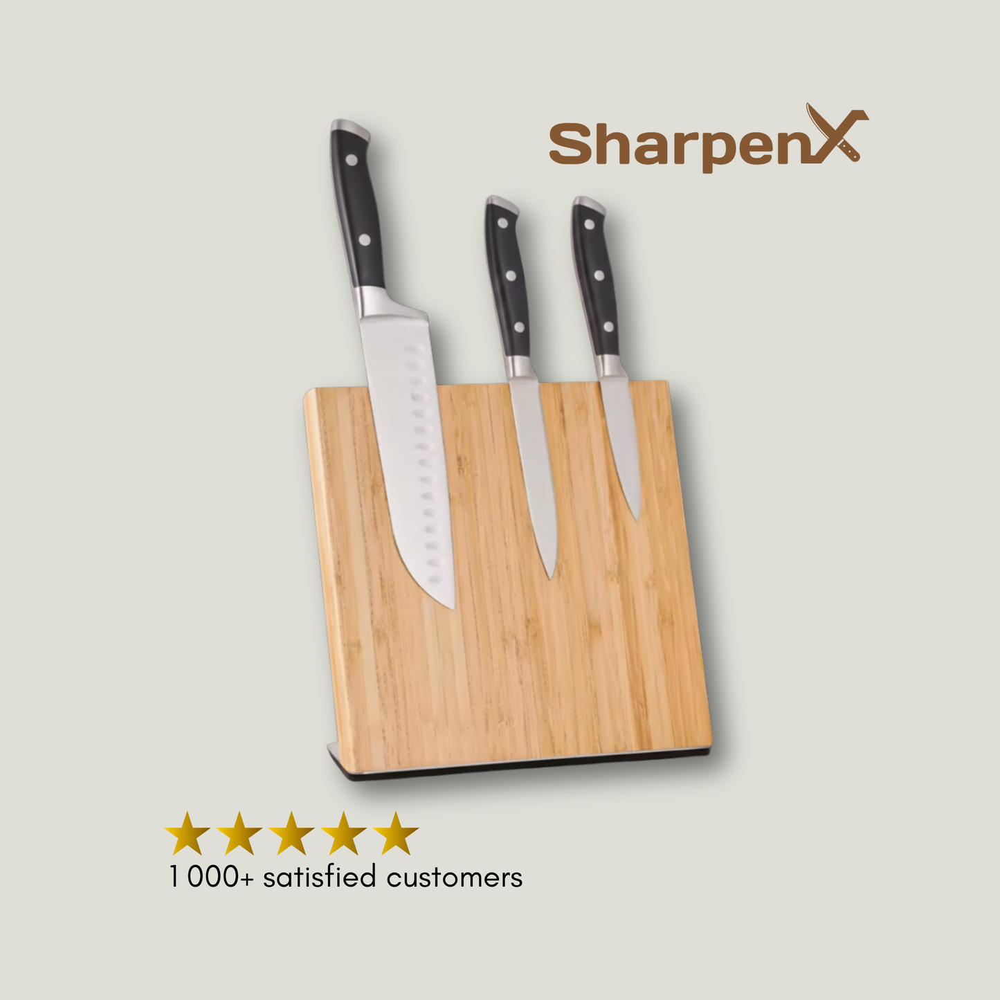 Eco Magnetic Knife Organizer for Kitchen Storage SharpenX