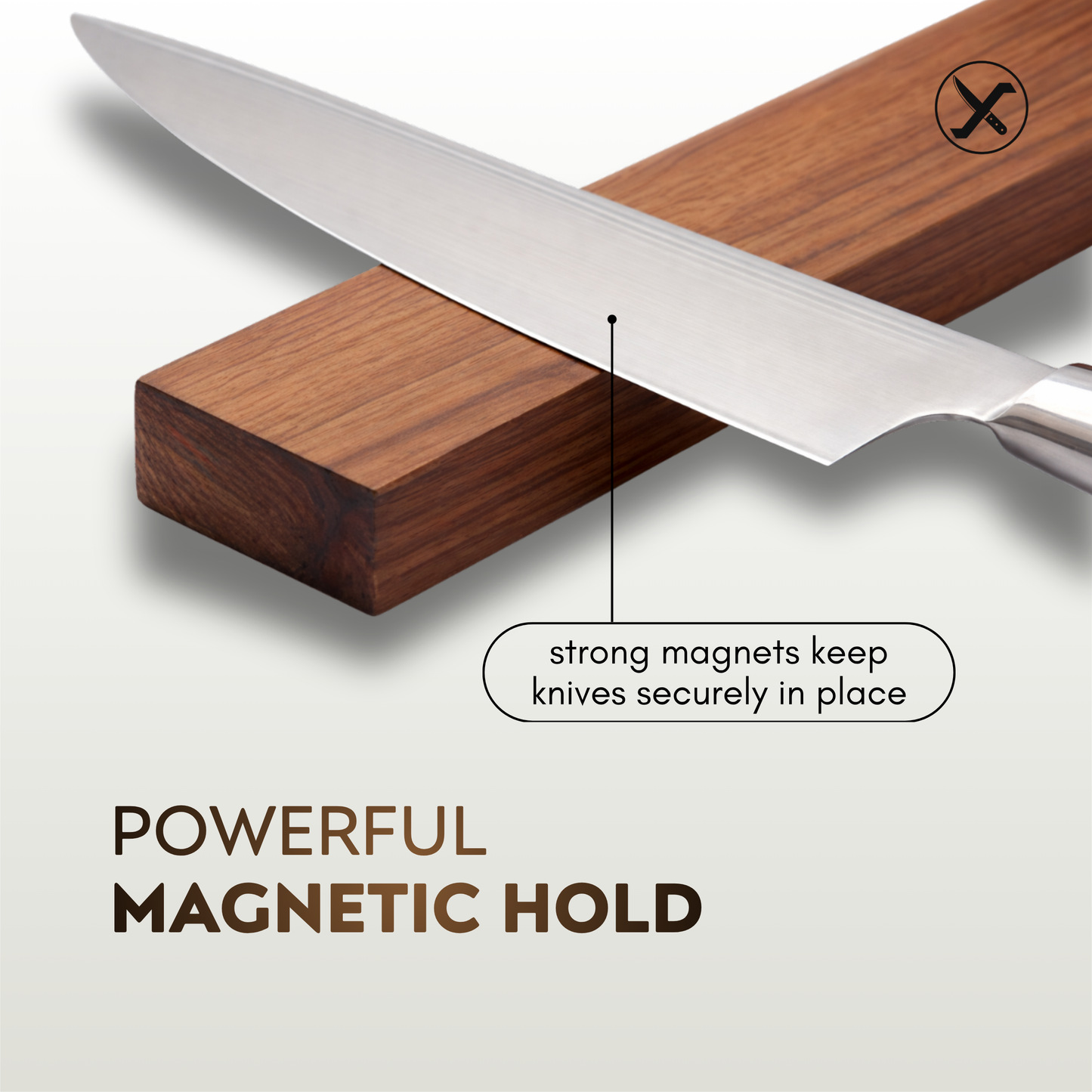 Wood Magnetic Knife Holder for Modern Kitchen SharpenX