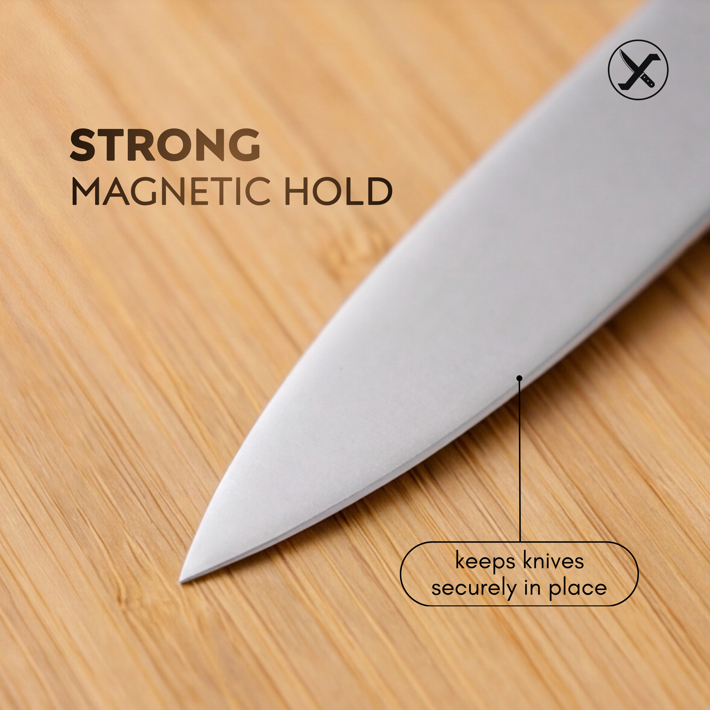 Eco Magnetic Knife Organizer for Kitchen Storage SharpenX