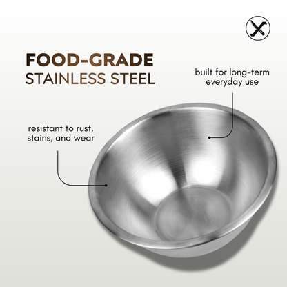 5-Piece Stainless Steel Mixing Bowls Set SharpenX