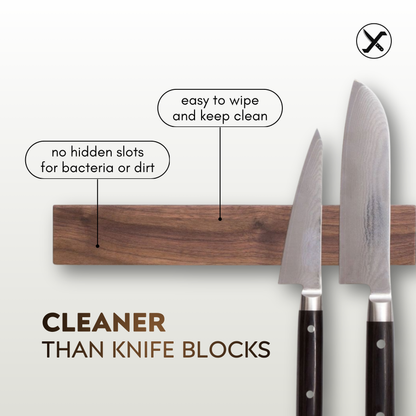 Wood Magnetic Knife Holder for Modern Kitchen SharpenX