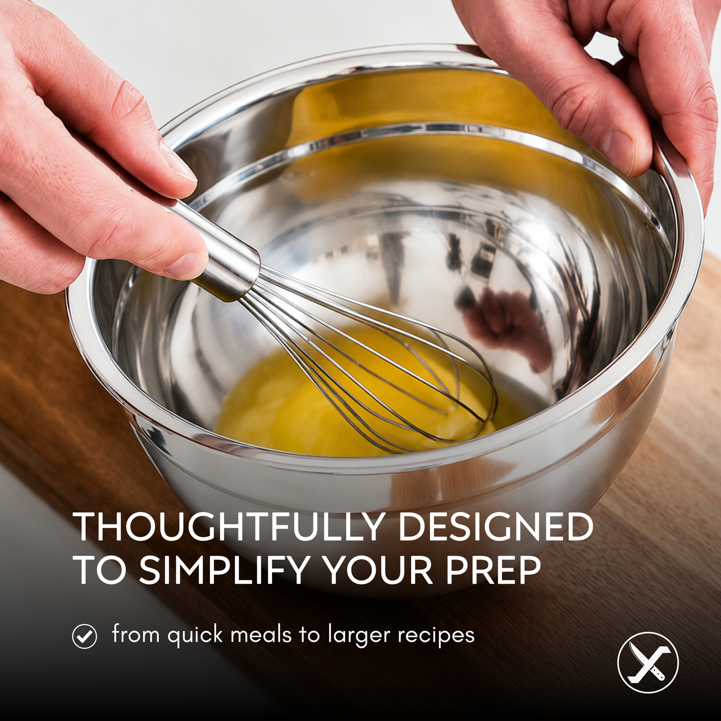 5-Piece Stainless Steel Mixing Bowls Set SharpenX