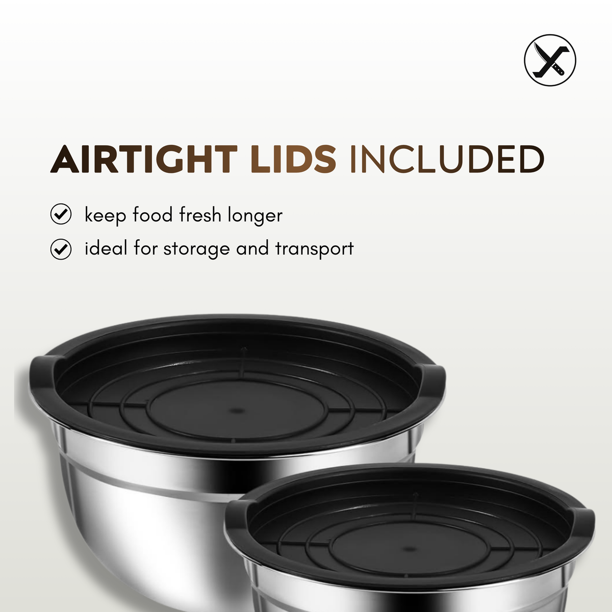 5-Piece Stainless Steel Mixing Bowls Set SharpenX