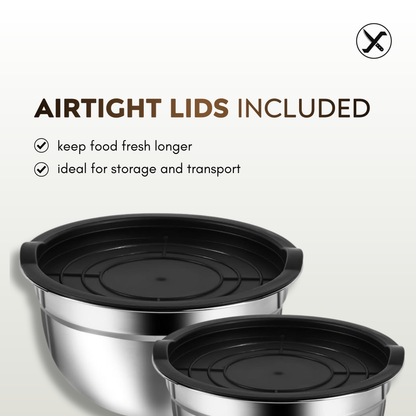 5-Piece Stainless Steel Mixing Bowls Set SharpenX