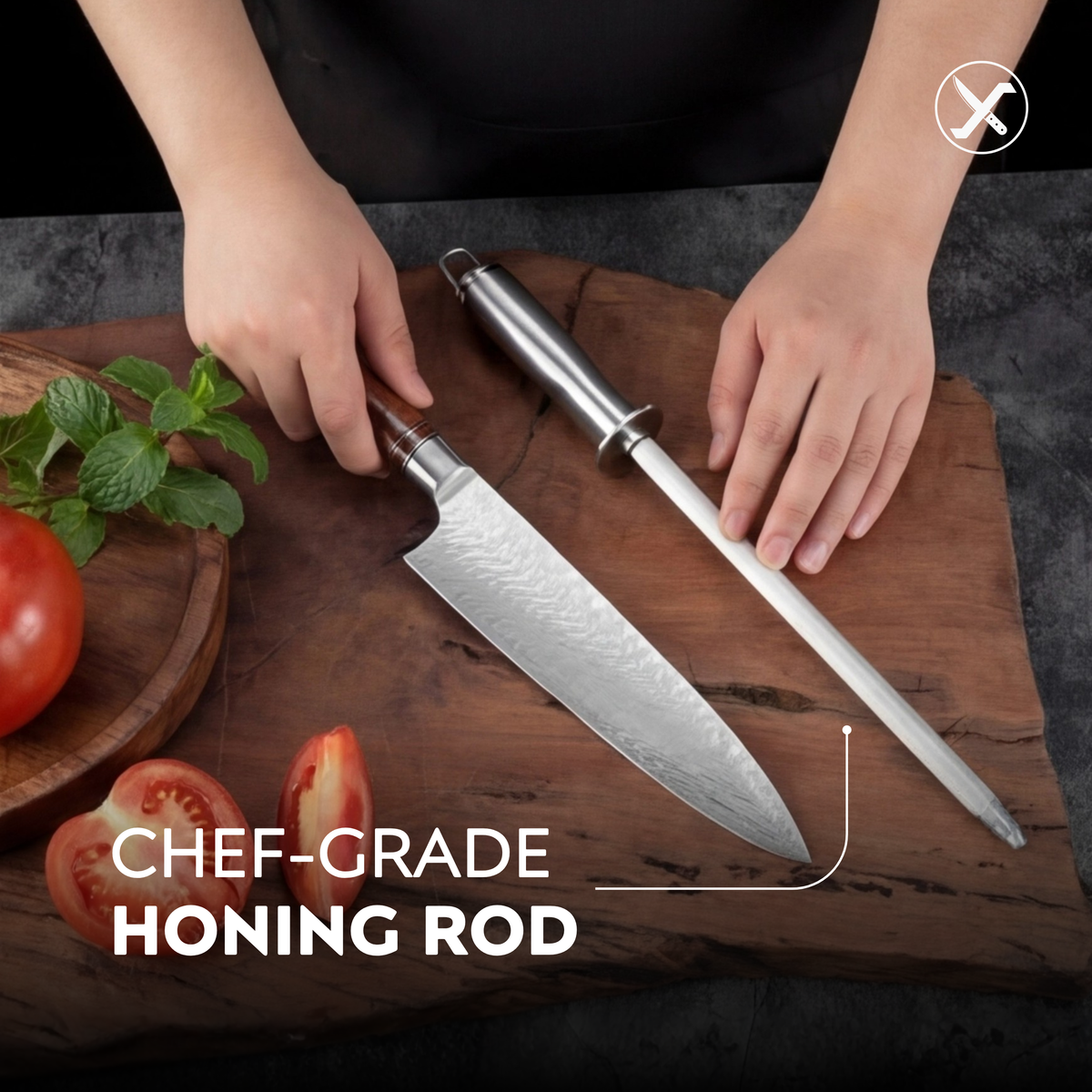 Knife Honing Rod for Kitchen – Maintain Sharp Blades SharpenX