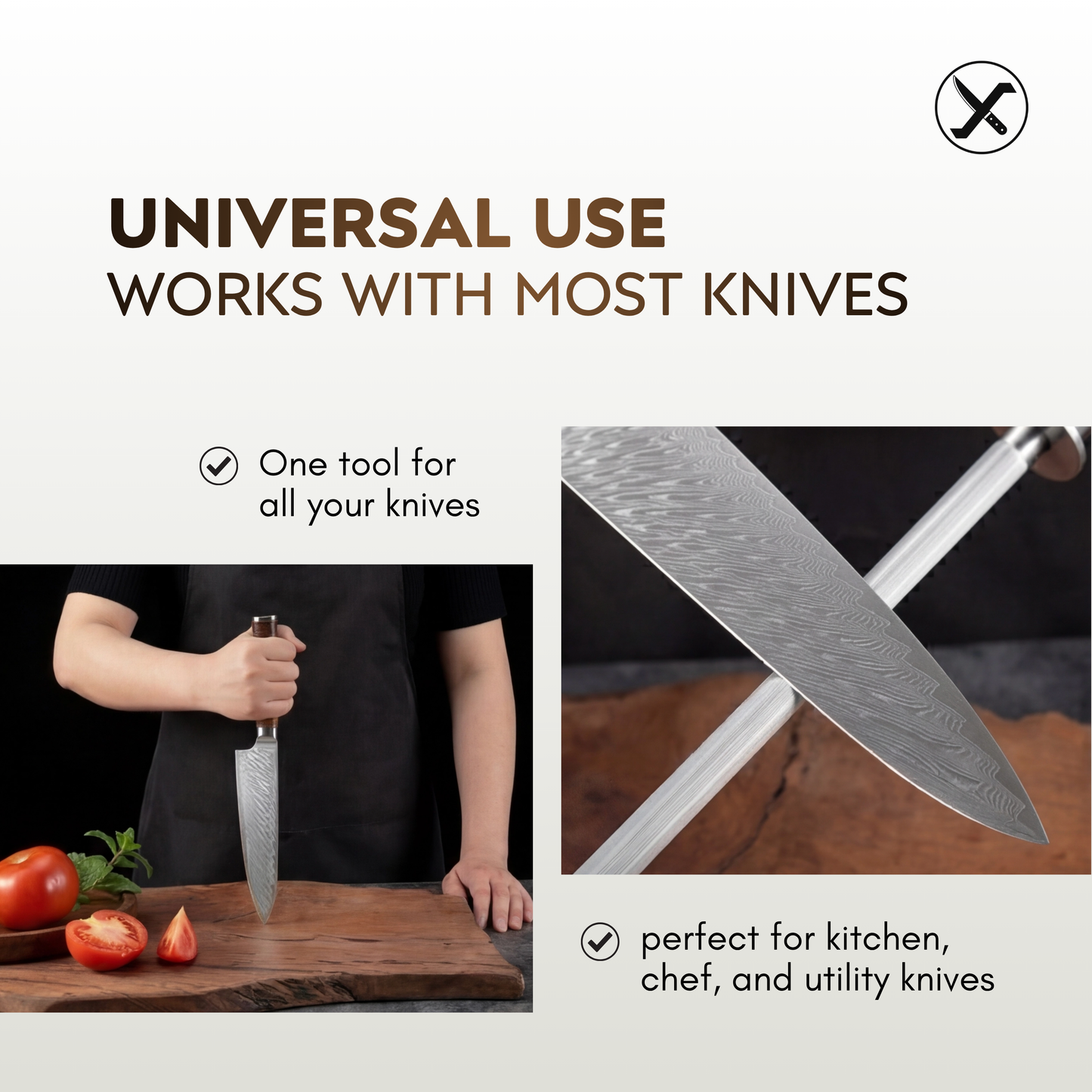 Knife Honing Rod for Kitchen – Maintain Sharp Blades SharpenX