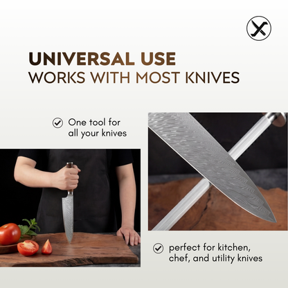 Knife Honing Rod for Kitchen – Maintain Sharp Blades SharpenX