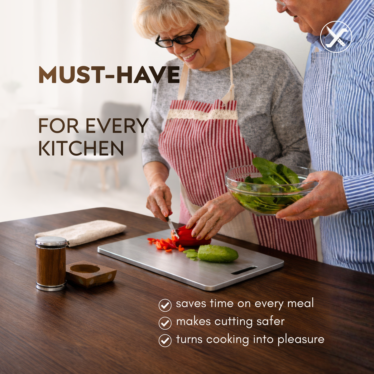 Rolling Knife Sharpener for Home Kitchen SharpenX Pro