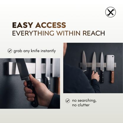 Stainless Steel Wall Mount Strip Magnetic Knife Holder SharpenX