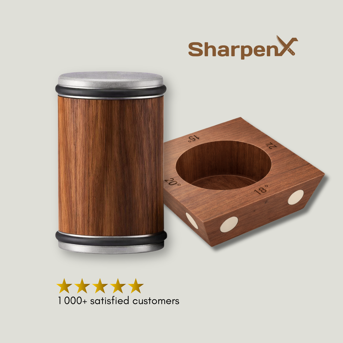 Rolling Knife Sharpener for Home Kitchen SharpenX Pro