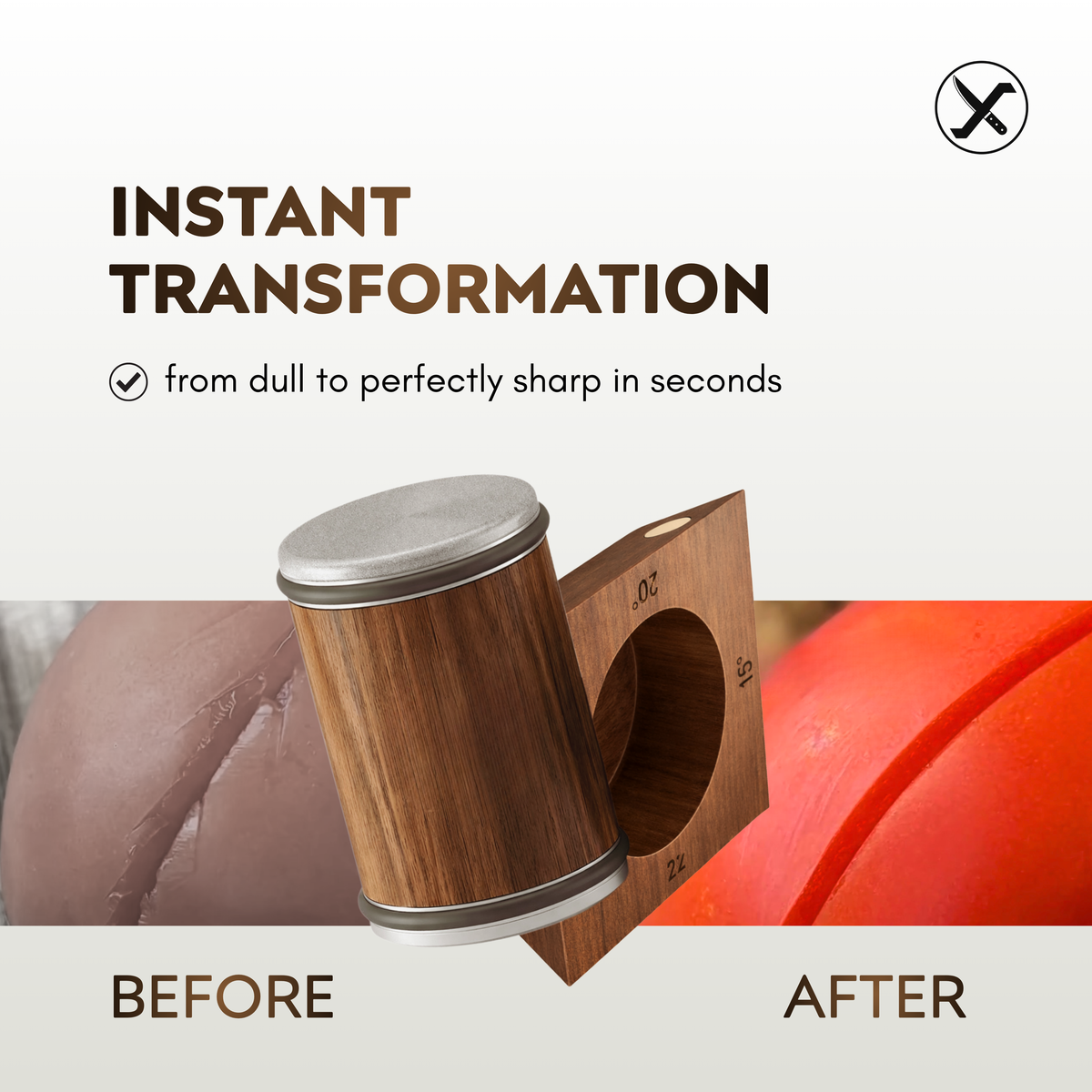 Rolling Knife Sharpener for Home Kitchen SharpenX Pro